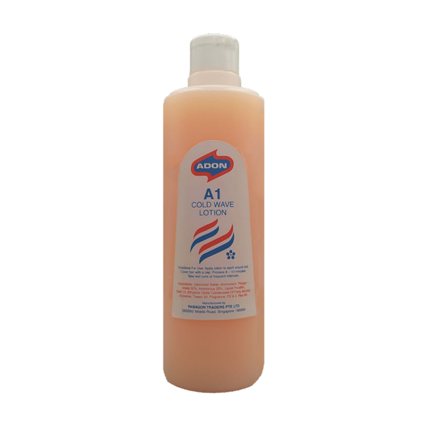 Adon A1 Cold Wave Lotion. For oily and coarse hair. Reduces perm processing time especially for hair that is resistant and difficult to perm.