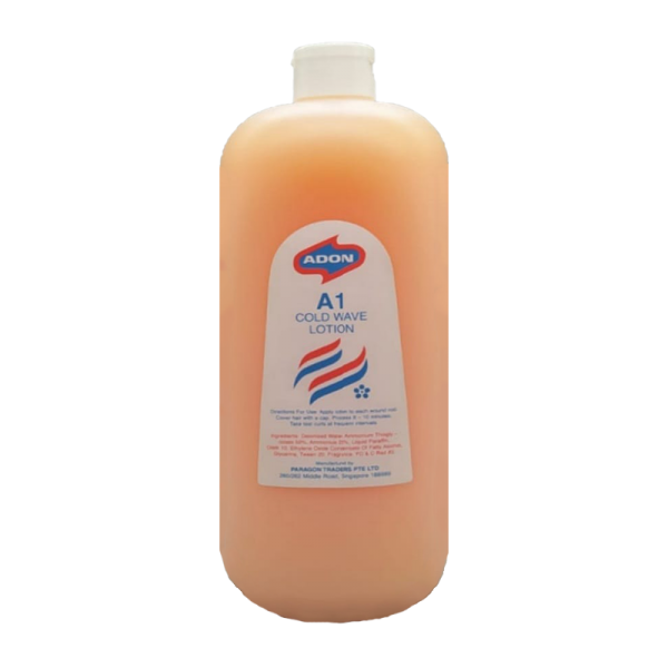 Adon A1 Cold Wave Lotion. For oily and coarse hair. Reduces perm processing time especially for hair that is resistant and difficult to perm.