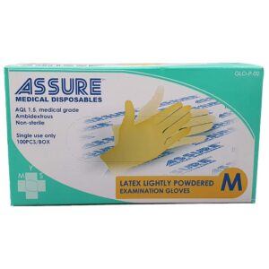 ASSURE Lightly Powdered Latex Gloves