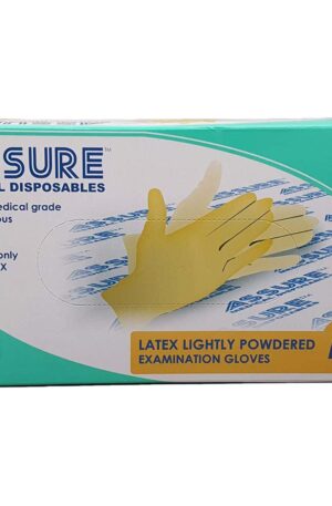 ASSURE Lightly Powdered Latex Gloves
