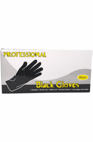 Professional Black Latex Gloves 600x600