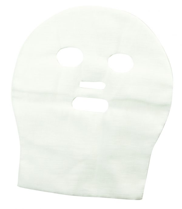 Hive Facial Gauze Pre-Cut Masks. Designed for use in facial paraffin therapy treatments. Can be used with the application of thermal setting face masks.