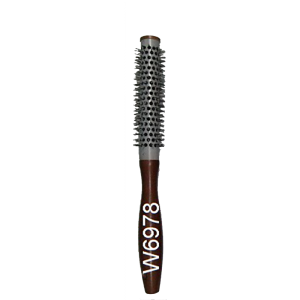 Ceramic Coated Roller Brushes. Thermal styling brush. Retain heat of hair dryer, speed up hair drying. Detachable. Wooden Handle, Metal Barrel.