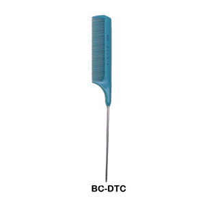 Delrin Metal Tail Comb. One side to comb hair, the other side to part hairThin and long, to straighten hair. Create sections of hair for curling or rolling.