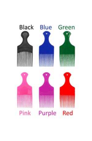 Plastic Afro Combs 6 Colors 600x600