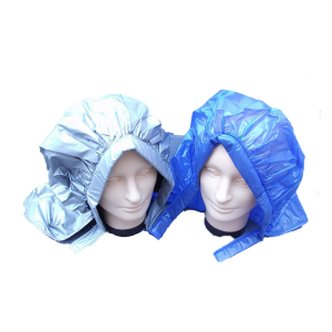 Perm Caps (Silver & Blue). For hair perming purposes.