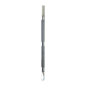 Dual Cuticle Pusher. 2 Sides: Flat & Curved. For Beauty Salons.