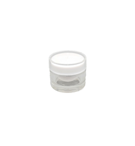 Plastic Cosmetic Jar. To put cosmetic cream. 4.5cm (Width), 3.5 (Height). For Beauty Salons.