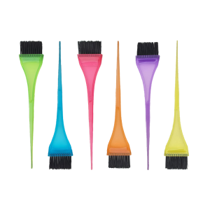 Coloured Small Dye Brushes. Spread colour evenly on hair. Can be used for dyeing, bleaching, highlighting, balayage.