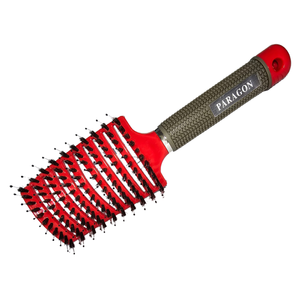 Paragon Curve Vent Brush W-Boar Bristles Red 800